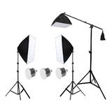 Kit Agata Novo Led Softbox Tripé Girafa Lâmpada Led 