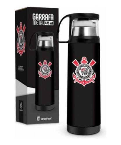 Garrafa Térmica E Caneca 475ml Corinthians, Presente Timão