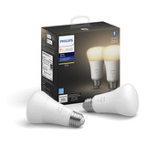 Pack X2 Focos Philips Hue A19 Luz Inteligente Amarillo Color