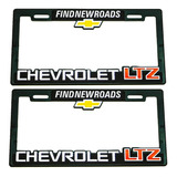  Portaplacas Premium Diseño Chevrolet Ltz Juego 2 Piezas