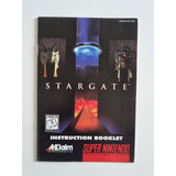 Instruction Booklet Stargate Snes Super Nintendo Original 