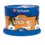 Verbatim Dvd-r 16x 4.7gb 95137 C/ 50 Pza Blanco Imprimible