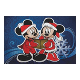 Tapete Capacho Porta Mickey Minnie Natal Christmas Ca166