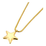 Collar De Estrella Colgante Moderno Acero Quirúrgico Mujer