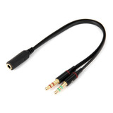 Cable De Audio 3.5 Mm Hembra A Micrófono Y Audífonos