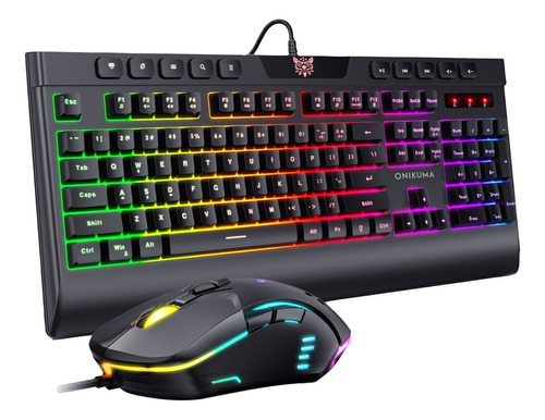 Set Gamer Completo Kit Teclado Mouse Onikuma Mecanico Rgb