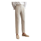 Pantalones De Vestir Para Hombre, Pantalones Vintage De Cint