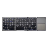 Teclado Español Bluetooth Triple Plegable Con Touchpad S