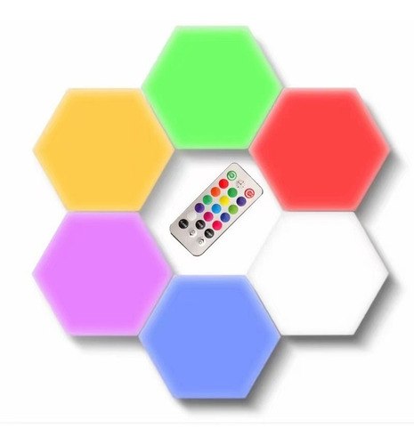 Luz Gamer Hexagonal Control App (no Usa Pilas) Set 6 Piezas