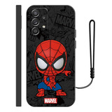 Carcasa Silicona Para Samsung Diseño De Spiderman + Correas