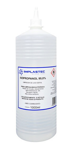 Álcool Isopropílico Isopropanol Implastec Garrafa 1 Litro