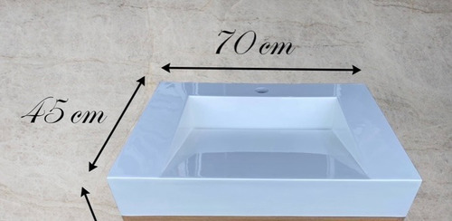 Lavabo Blanco 70x45cm Moderno Wc