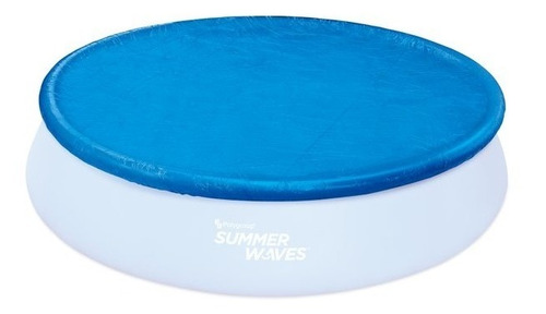 Cobertor Redondo Para Piscina Azul Summer Waves Over Ground 