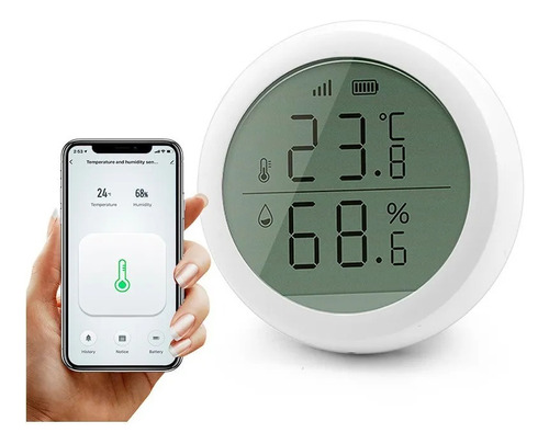 Sensor Temperatura/umidade Lcd Tuya Zigbee - Envio Imediato