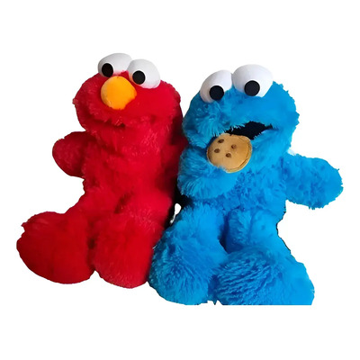Par De Peluches Elmo Y Come Galletas De Plaza Sésamo 30cm | Envío gratis
