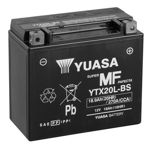 Bateria Yuasa Gel Honda Ytx20l-bs Original Usa Moto Store