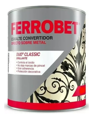 Ferrobet Duo Classic Blanco Y Colores Brillante 1l - Zerus