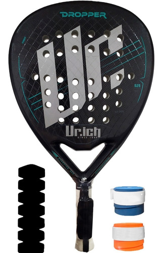 Paleta Urich - Dropper Carbono 3k + 2 Cubre Grip + Protector