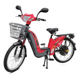 Bicicleta Elétrica E-bike 350w 48v Com Alarme Farol Buzina