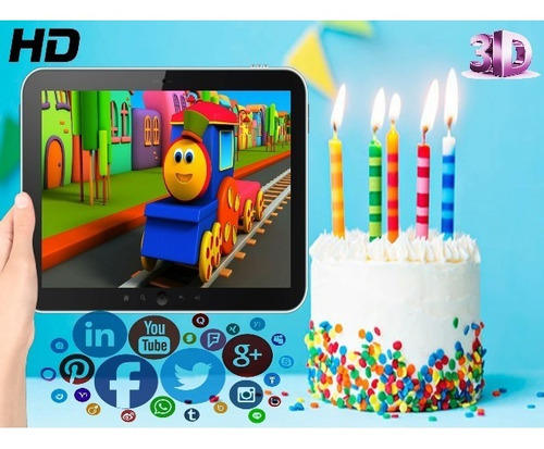 Vídeo Invitación Cumpleaños Bob El Tren Efectos 3d Hd