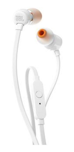 Fone De Ouvido T110 Branco Jbl  Intraauricular Com Microfone