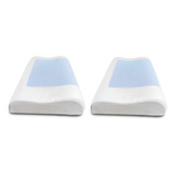 Almohadas X2 Viscoelasticas Ergonomicas Gel 60x40 Memory