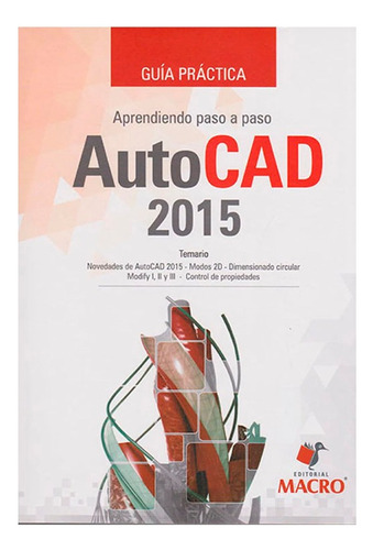 G.p Aprendiendo Paso A Paso Autocad 2015, De Carranza Oscar. Editorial Macro, Tapa Blanda, Edición 1 En Español, 2015