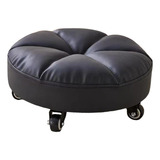 Taburete Con Ruedas Silla Giratoria De 360 ° Mini Negro