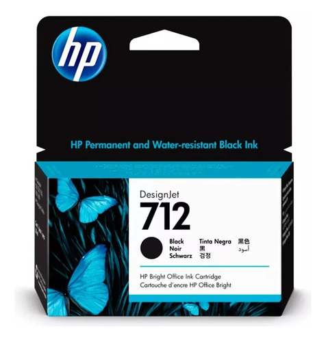 Cartucho Hp 712 Negro T210 T230 T250 T630 T650 Original