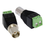 Conector Bnc Fêmea Com Borne Cftv Plug Com 4 Peças