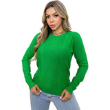 Blusa De Frio Sueter Feminina Modal Grosso Estampada Inverno