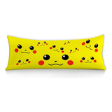 Cojin Almohada Larga Pikachu Abrazable Anime Pkm 35x100cm