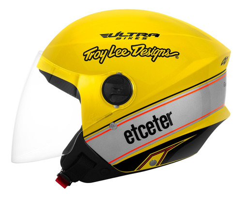 Capacete Aberto New 3 Etceter Open Power Brands Honda Biz 