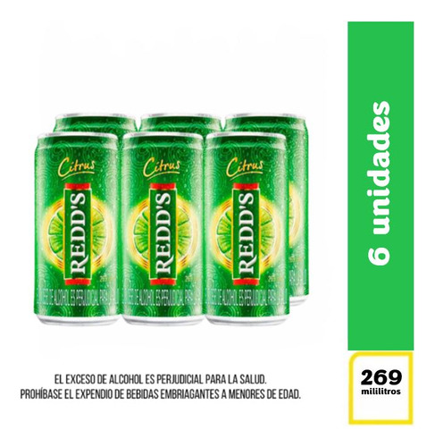 Cerveza Redd's 269ml Sixpack En Lata - M - mL a $12