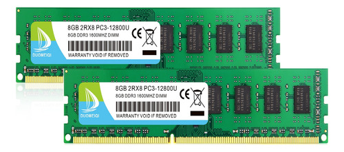 Memoria Ram Duomeiqi Ddr3l-1600 Pc3-12800u Verde 16g (2x8g)