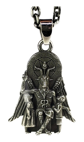 Collar Dije Baphomet Sigil Satán Belcebú Acero Inoxidable