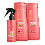 Kit +brilho Shampoo Condicionador E Selador Bio Extratus