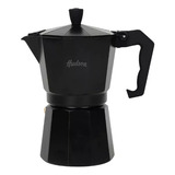 Cafetera Aluminio Hudson Negra 6 Tazas Cafe Full Black 