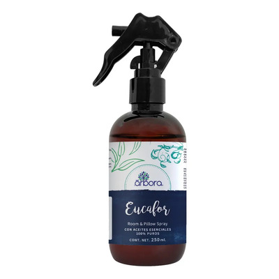 Spray EUCAFOR | ¡Respira el aroma de Eucalipto! | Con Aceites Esenciales de Eucalipto, Tea Tree, Lemongrass y Menta | Ideal para reconfortar molestias invernales | Aromaterapia | 250 ml Árbora | Meses sin interés