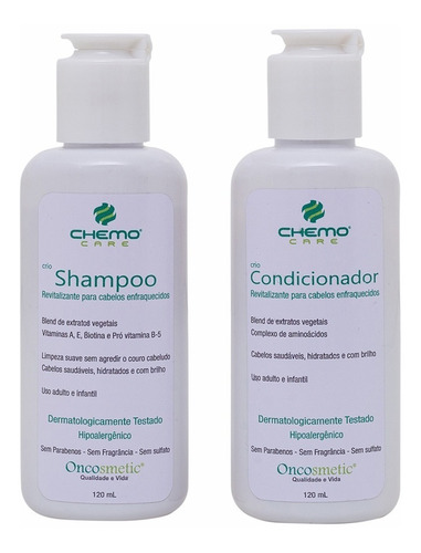 Shampoo + Condicionador Chemo Care Crioterapia Quimioterapia