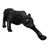  Escultura Pantera Negra P - 35 Cm - Decoração Cor Preto Nov