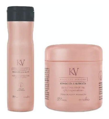 Kit Shampoo + Mascara De Keratina Vegetal Ossono X250