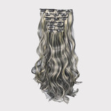 Extensiones De Cabello / 16 Clip 6 Piezas Ondulado / Rayos