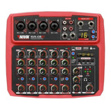 Mixer Consola Novik Nvk-i08bt Red 8 Canales Usb Interfaz