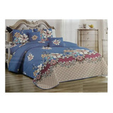 Cobertor De Verano Quilt Cubrecama Reversible 2 Plazas Cs14