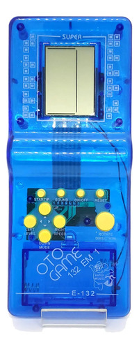 Mini Game Tetris Retro 132 Em 1 Azul Sem Repeticao Classico