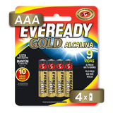 Pila Eveready Gold Aaa Alcalina  Blister 4 Unidades