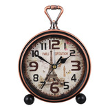 Reloj De Escritorio De Hierro Forjado Con Decoración Vintage