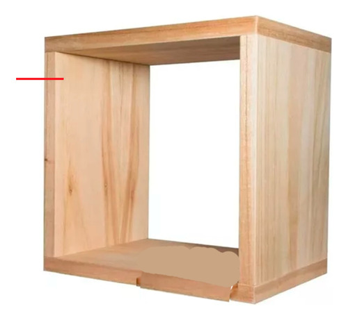 Cubo Organizador Modulo Flotantes Madera Paraiso 30x30x20