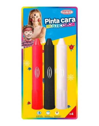 Pinta Carita - Artel - Multicolor - Rojo - Set De 3 Colores